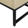 Carved 4 Door Sideboard, Sideboard Buffet Cabinet With Storage, Modern Coffee Bar Cabinet With Adjustable Shelf For Living Room - Natural - Image 20