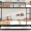 Full Long Over Queen Bunk Bed With Twin Size Trundle - Black - Image 18