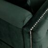 Bayberry - Velvet Loveseat With 2 Pillows - Green - Image 3
