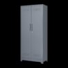 Metal Storage Cabinets, Cleaning Tool Cabinet With Locking Door, Tall Broom Tool Organizer, Large Storage Cabinet For Kitchen - Gray - Image 2