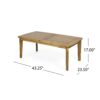 Outdoor Rectangular Coffee Table - Brown - Image 3