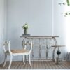 Harlow - Bench, Farmhouse / French Country Style Vanity Chair - Beige / White - Image 11