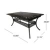 Outdoor Extendable Aluminum Dining Table With Pattern Table Top And Curved Legs - Copper - Image 3