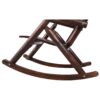 Wooden Porch Rocker Chair, Durable Wooden Porch Rocker Chair, Fir Log Rocking Chair, Patio Rockers For Outside, Garde - Brown - Image 14