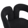 Contemporary Designed Teddy Fabric Upholstered Accent / Dining Chair - Black - Image 25