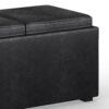 Avalon - 5 Piece Storage Ottoman - Distressed Black - Image 5