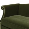 Elaine - Camel Back Small Space Sofa - Olive Green - Image 5