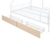 Full Long Over Queen Bunk Bed With 2 Drawers - White - Image 8