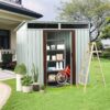 Outdoor Metal Storage Shed - White - Image 3