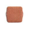 Oliver - Tapered Square Upholstered Ottoman - Spice Orange Fleeced - Image 4