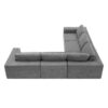 Modular L Shaped Sectional Sofa, Luxury Floor Couch Set, Upholstered Indoor Furniture, Foam - Filled Sleeper Sofa Bed 5 Pieces Free Combination - Gray - Image 9