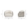 Harper - Barrel Upholstered Patio Deep Seating Armchair Axroma Olefin - Oat Beige - Image 9