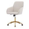 Ergonomic Swivel Office Chair, Adjustable And Comfortable - Beige - Image 6