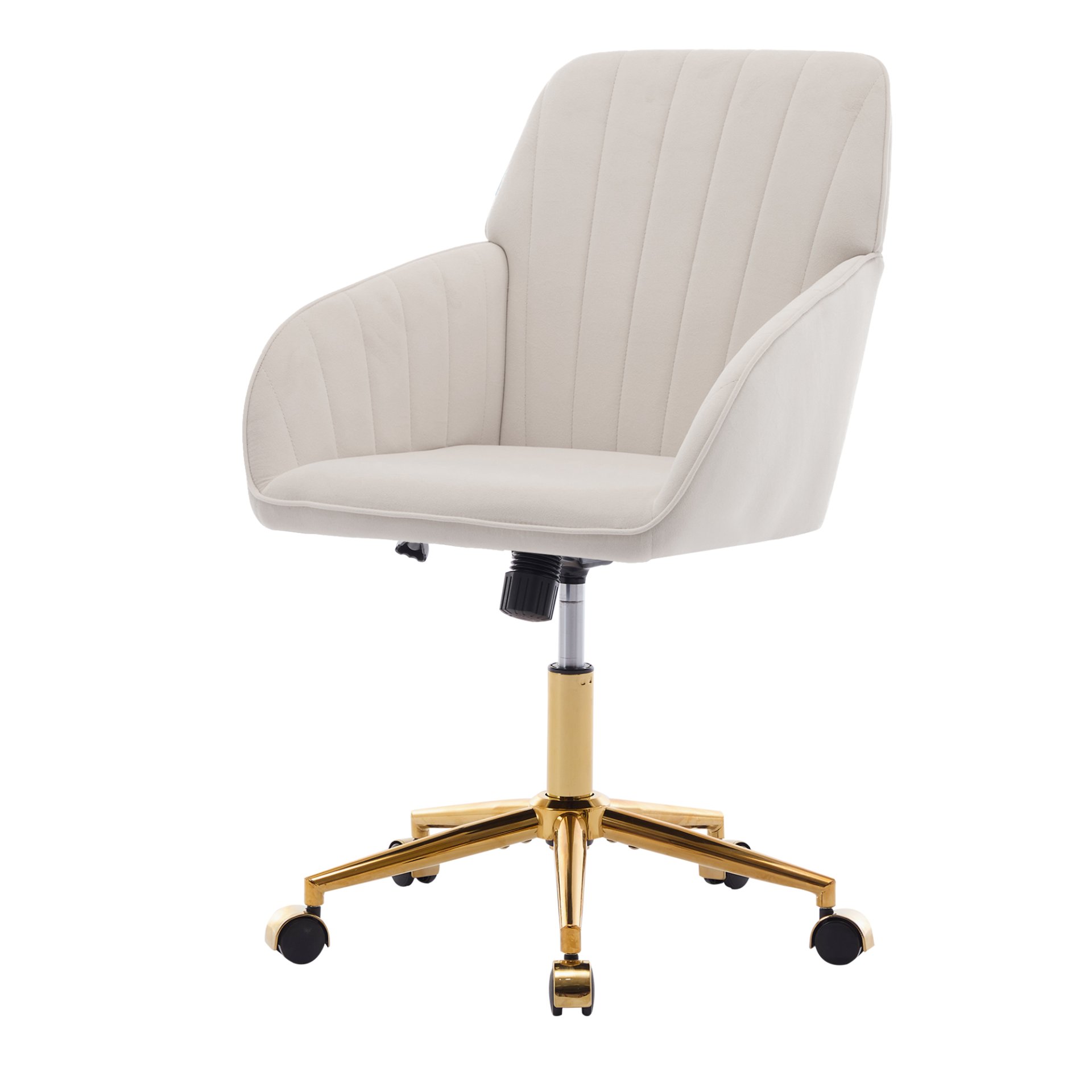 Ergonomic Swivel Office Chair, Adjustable And Comfortable - Beige - Image 6