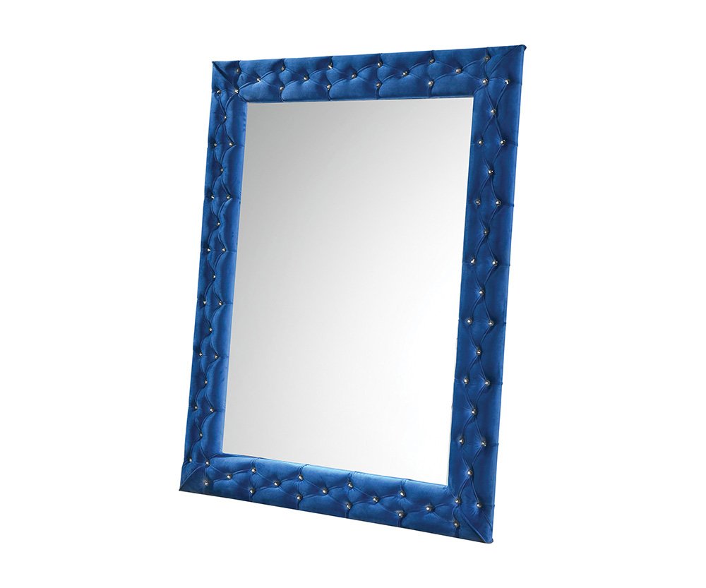 Dante - Velvet Floor Mirror - Blue - Image 5