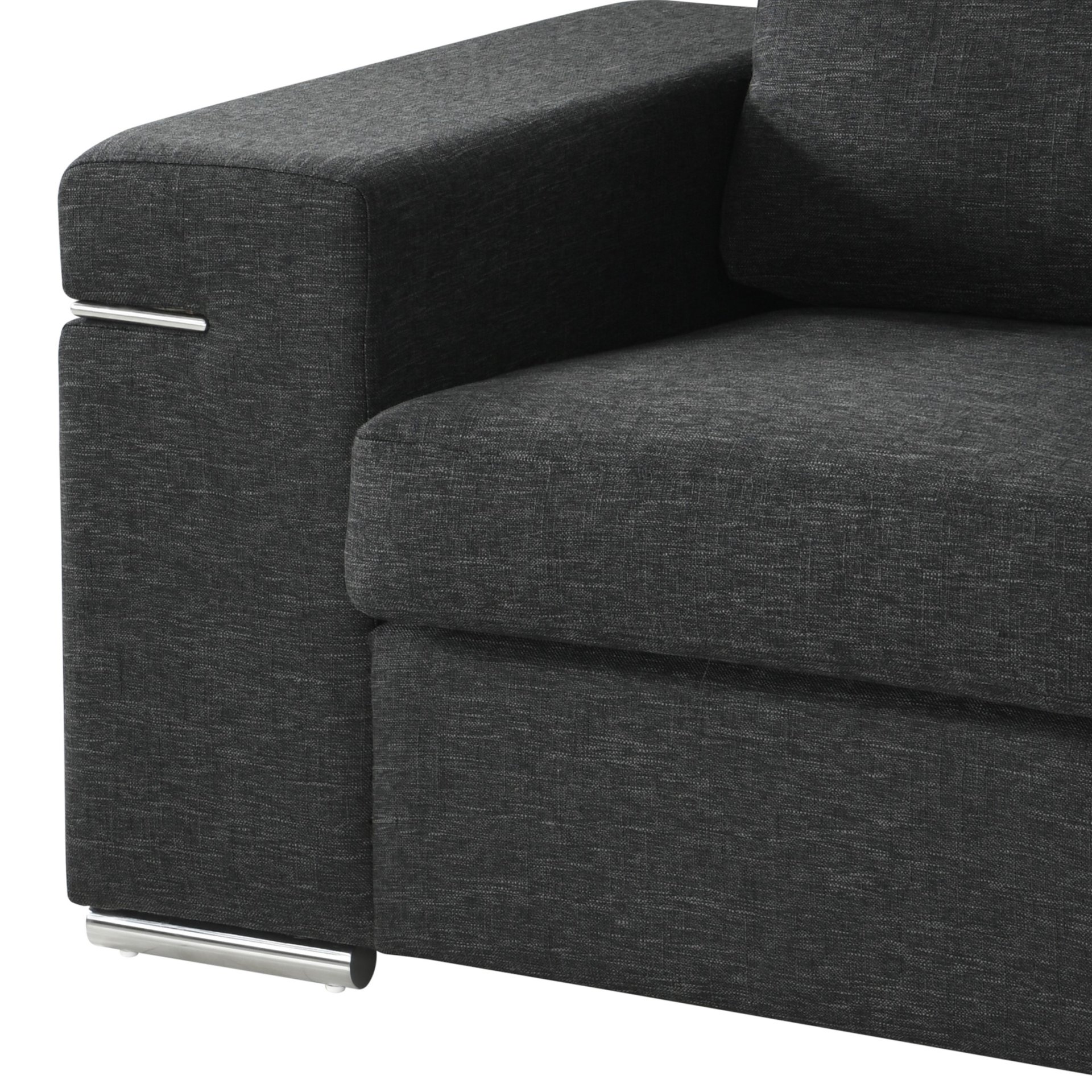 Gianna - Black Linen Fabric Arm Chair - Image 3