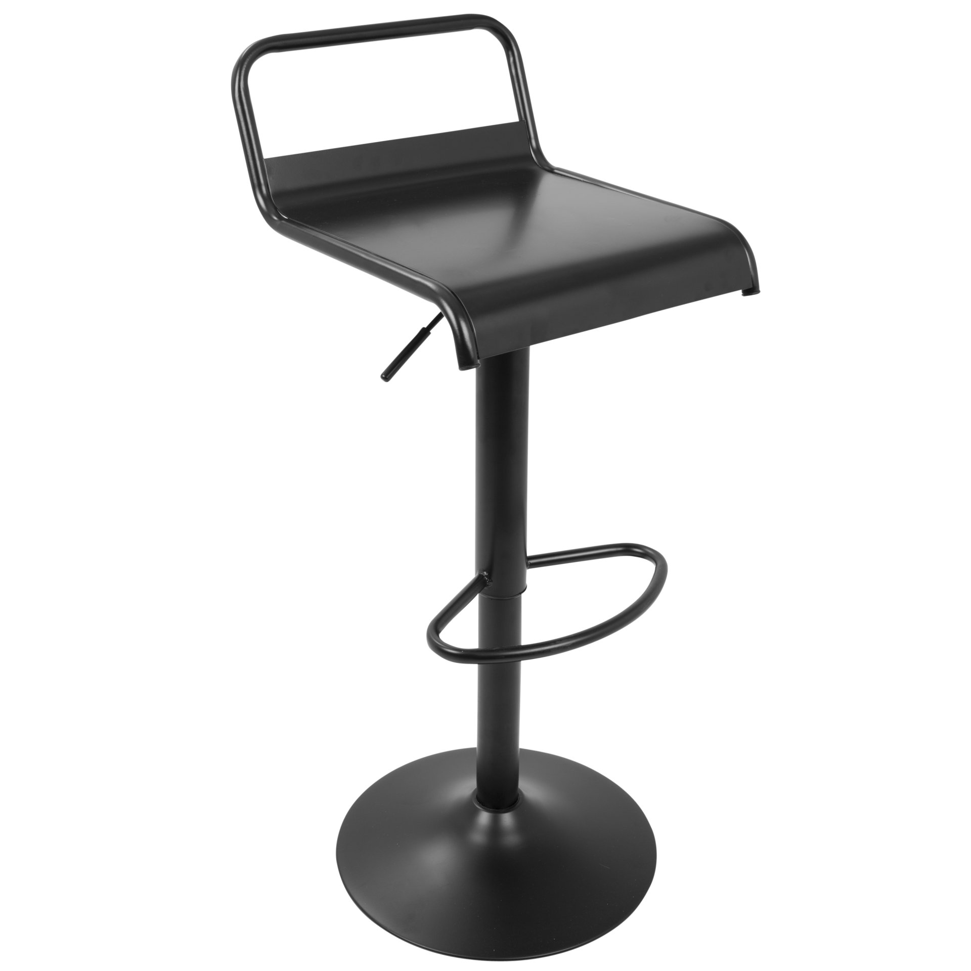 Emery - Industrial Adjustable Barstool With Swivel (Set of 2) - Black - Image 2