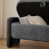 Ottoman Oval Storage Bench, 3D Lamb Fleece Bench With Large Storage Space For The Living Room, Entryway And Bedroom - Dark Gray - Image 8
