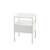 Rattan End Table With Drawer, Modern Nightstand, Metal Legs, Side Table For Living Room, Bedroom (Set of 2)- White - Image 9