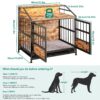 Multi Function Dog Crates With Storage, Double Doors, Indoor Dog Crate - Black Brown - Image 3