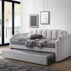 Peridot - Twin Daybed With Trundle - Dove Gray