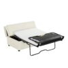 Twin Size Folding Ottoman Sleeper Bed With Mattress Convertible Guest Bed Chenille Upholstery - White - Image 16