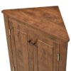Triangle Bathroom Storage Cabinet With Adjustable Shelves, Freestanding Floor Cabinet For Home Kitchen - Brown - Image 17