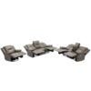 Home Theater Recliner Set Manual Recliner Chair With A Led Light Strip Two Built-In Cup Holders For Living Room - Gray - Image 16