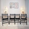 Folding Special Event Chairs, Foldable Style (Set of 4) - Black - Image 2