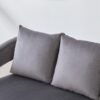 Open Back Loveseat Settee With 3 Pillows - Charcoal - Image 8