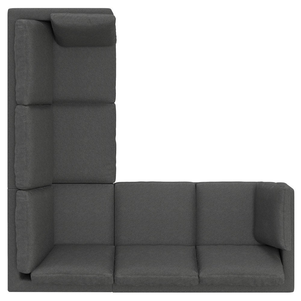 Ava - Mid Century Corner Sectional Sofa - Gray - Image 10