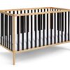 Deux - Remi 3 In 1 Convertible Island Crib - Natural / Black - Image 2