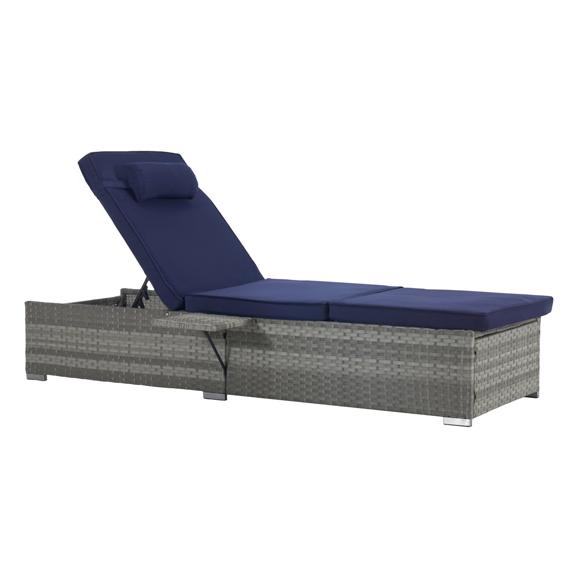 Outdoor Sofa Pe Rattan Furniture Deck Chair - Gray - Image 12