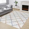 Loft Shag - 7'10" X 9'10" Shaggy Area Rug Polypropylene - Ivory - Image 4