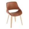 Fabrico - Mid-Century Modern Dining Chair (Set of 2) - Natural / Camel - Image 2