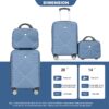 2 Piece Luggage Sets Lightweight Suitcase, Spinner Wheels, (20/14) - Blue - Image 3