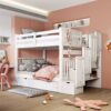 Full Over Full Bunk Bed With Shelves And 6 Storage Drawers - White - Image 6