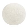 Luna - Round Sphere Accent Ball Throw Pillow - Ivory White - Image 2