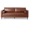 Comfy 3 Seat Sofa With Wooden Legs, For Living Room And Study - Light Brown - Image 4