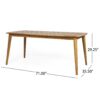 Outdoor Dining Table With Frame - Teak - Image 3