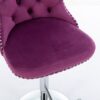 Swivel Velvet Barstools, Adjusatble Seat Height 1712PP (Set of 2) - Purple - Image 12
