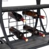 Industrial Bar Cart Kitchen Bar & Serving Cart For Home With Wheels 3 Tier Storage Shelves - Black / Gray - Image 8