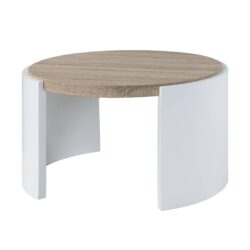 Zoma - High Gloss Coffee Table - Oak / White