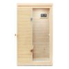 Hemlock Mini 1 Person Far Infrared Door On The Right Of The Indoor Sauna Room - Natural - Image 4