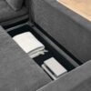 Modern L Shaped Convertible Sleeper Sofa Bed With Pull Out Bed And Reversible Chaise - Gray - Image 10