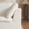 Cloud L Shape Modular Sectional Sofa With Ottoman, 3 Seater Convertible Couch - White - Image 7