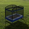 Outdoor Square Trampoline For Kids And Adults With Protective Net And Swing 4 X 6Ft - Black / Blue - Image 4