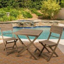 Positano - Foldable Bistro Set - Gray - Gray