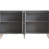 Modern Lacquered 4 Door Wooden Cabinet Sideboard Buffet Server Cabinet Storage Cabinet, For Living Room, Entryway, Hallway, Office, Kitchen And Dining Room - Gray - Image 13