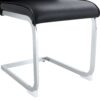 Luxurious And Minimalist Chair Covers, 2 High Elasticity Dining Chairs Metal Arched Legs - Black / Silver - Image 12
